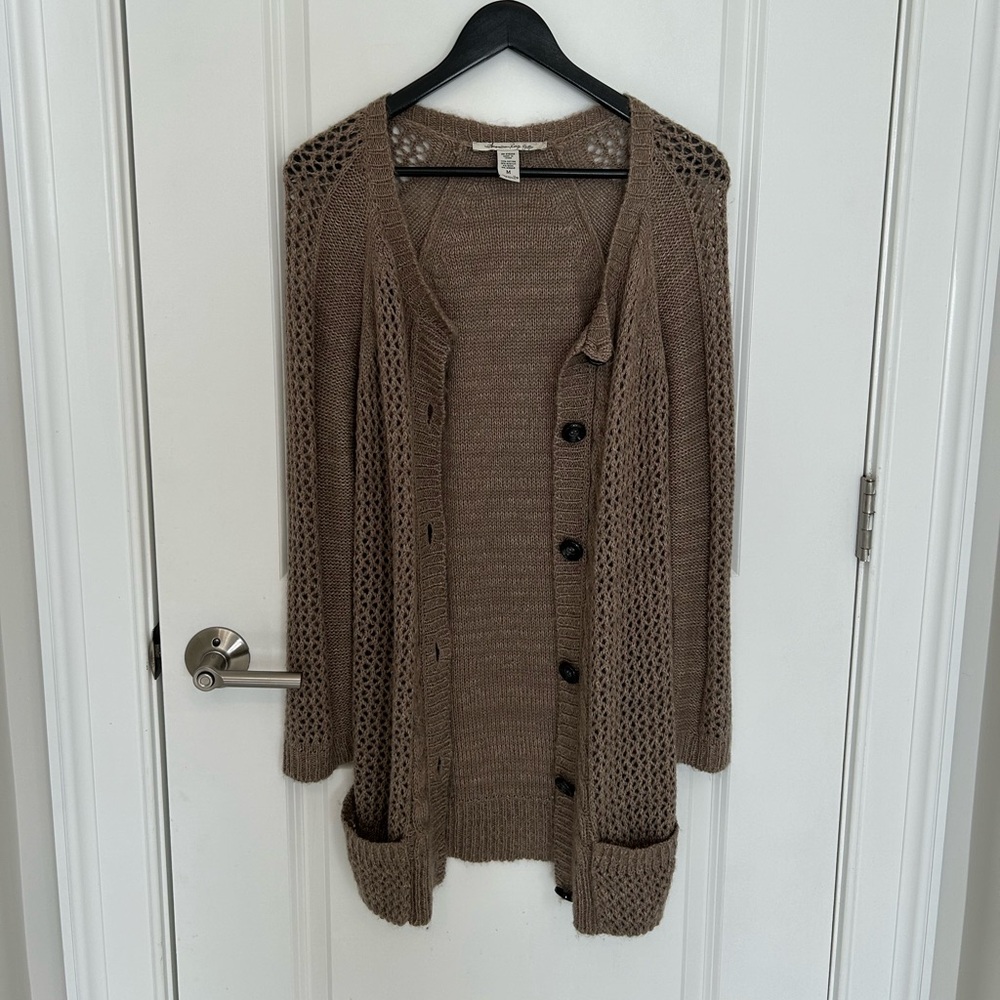 American Rag Brown Knit Cardigan